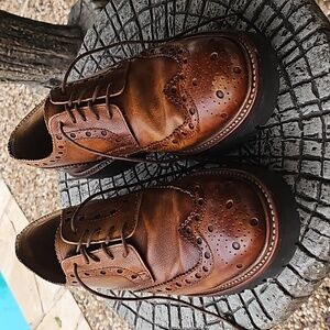 Grenson Tan Leather Brogue Oxfords